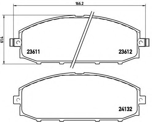 Комплект тормозных колодок, дисковый тормоз P 56 041 BREMBO