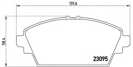 Комплект тормозных колодок, дисковый тормоз P 56 044 BREMBO