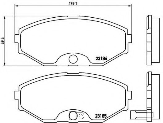 Комплект тормозных колодок, дисковый тормоз P 56 045 BREMBO