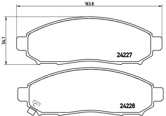 Комплект тормозных колодок, дисковый тормоз P 56 059 BREMBO