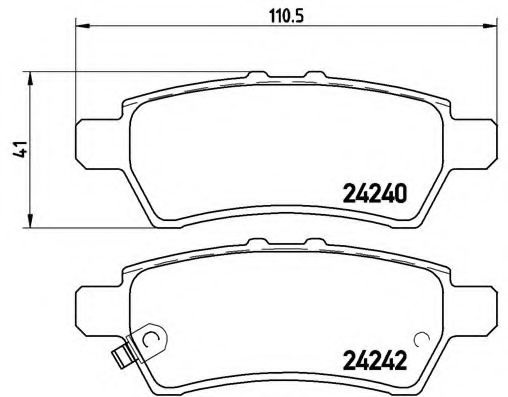 Комплект тормозных колодок, дисковый тормоз P 56 060 BREMBO