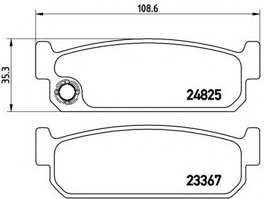 Комплект тормозных колодок, дисковый тормоз P 56 067 BREMBO