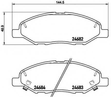 Комплект тормозных колодок, дисковый тормоз P 56 088 BREMBO