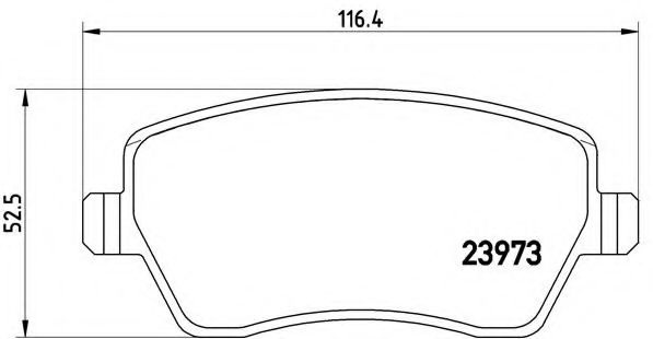 Комплект тормозных колодок, дисковый тормоз P 68 033 BREMBO