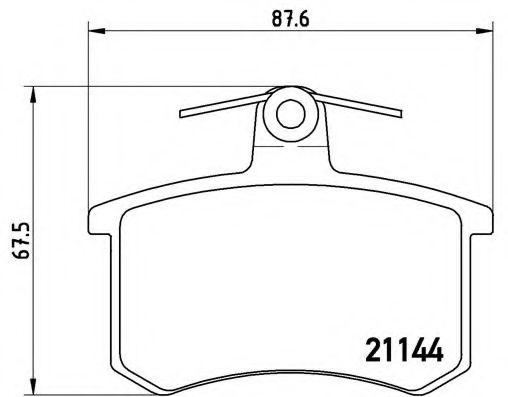 Комплект тормозных колодок, дисковый тормоз P 85 013 BREMBO