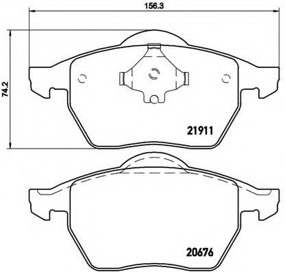 Комплект тормозных колодок, дисковый тормоз P 85 035 BREMBO