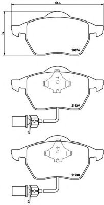 Комплект тормозных колодок, дисковый тормоз P 85 037 BREMBO