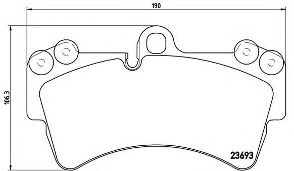 Комплект тормозных колодок, дисковый тормоз P 85 065 BREMBO