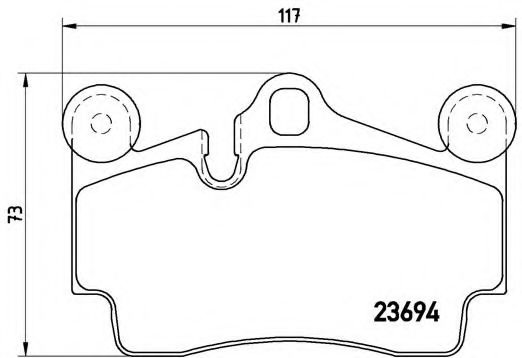 Комплект тормозных колодок, дисковый тормоз P 85 070 BREMBO