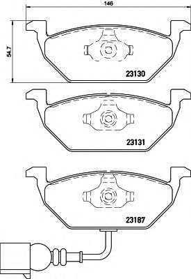 Комплект тормозных колодок, дисковый тормоз P 85 072 BREMBO