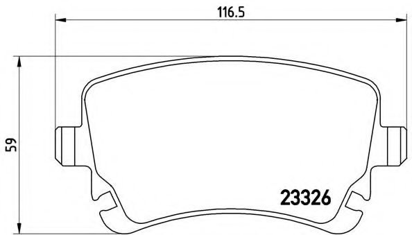 Комплект тормозных колодок, дисковый тормоз P 85 076 BREMBO