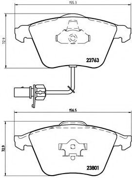 Комплект тормозных колодок, дисковый тормоз P 85 084 BREMBO
