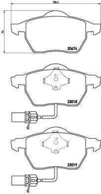 Комплект тормозных колодок, дисковый тормоз P 85 085 BREMBO