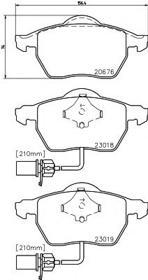 Комплект тормозных колодок, дисковый тормоз MDB2231 MINTEX