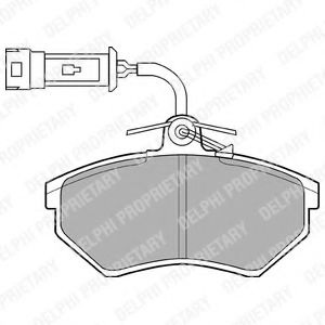 Комплект тормозных колодок, дисковый тормоз LP884 DELPHI