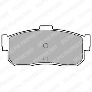 Комплект тормозных колодок, дисковый тормоз LP975 DELPHI