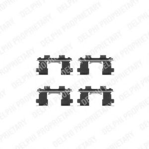 Комплектующие, колодки дискового тормоза LX0252 DELPHI