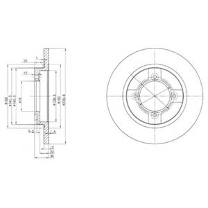 Тормозной диск BG2153 DELPHI