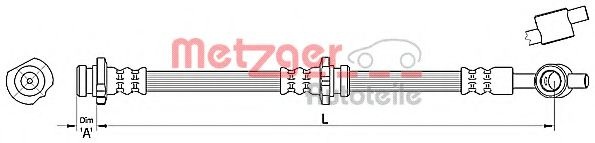Тормозной шланг 4110383 METZGER