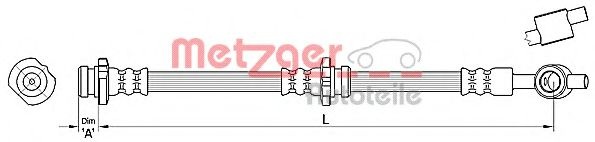 Тормозной шланг 4110384 METZGER