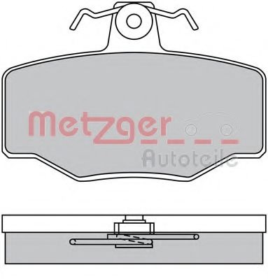 Комплект тормозных колодок, дисковый тормоз 1170076 METZGER