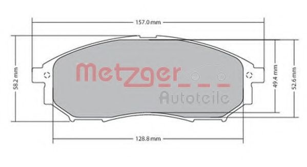 Комплект тормозных колодок, дисковый тормоз 1170101 METZGER