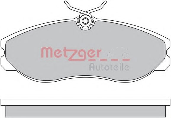 Комплект тормозных колодок, дисковый тормоз 1170451 METZGER