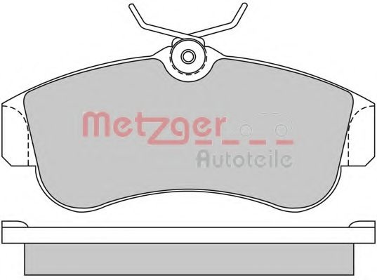 Комплект тормозных колодок, дисковый тормоз 1170574 METZGER