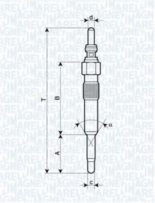 Свеча накаливания 062900028304 MAGNETI MARELLI