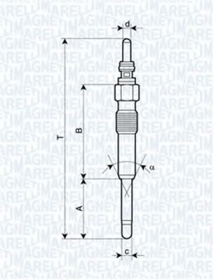 Свеча накаливания 062900085304 MAGNETI MARELLI