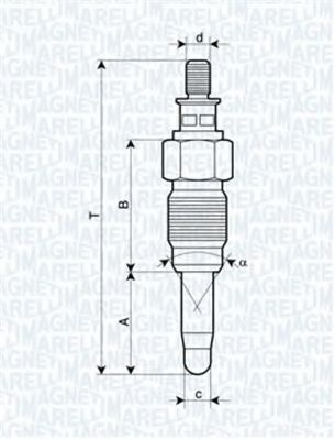 Свеча накаливания 062900056304 MAGNETI MARELLI