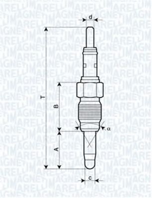 Свеча накаливания 062900083304 MAGNETI MARELLI
