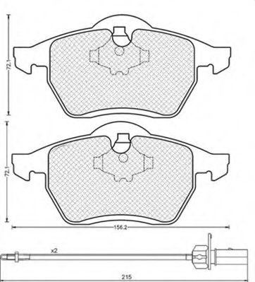 Комплект тормозных колодок, дисковый тормоз 430216170313 MAGNETI MARELLI