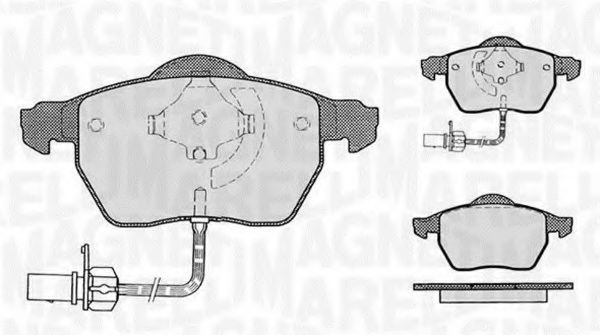 Комплект тормозных колодок, дисковый тормоз 363916060142 MAGNETI MARELLI