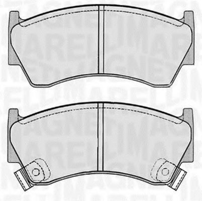 Комплект тормозных колодок, дисковый тормоз 363916060343 MAGNETI MARELLI