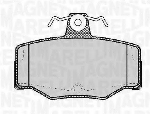Комплект тормозных колодок, дисковый тормоз 363916060345 MAGNETI MARELLI