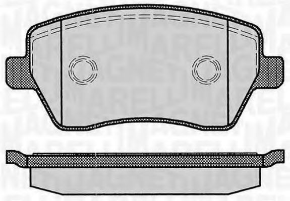 Комплект тормозных колодок, дисковый тормоз 363916060347 MAGNETI MARELLI