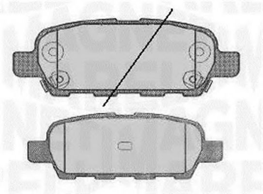 Комплект тормозных колодок, дисковый тормоз 363916060350 MAGNETI MARELLI