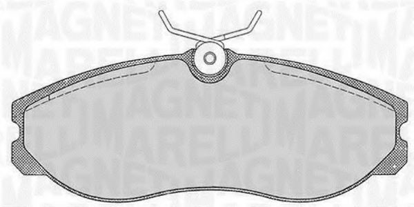 Комплект тормозных колодок, дисковый тормоз 363916060352 MAGNETI MARELLI