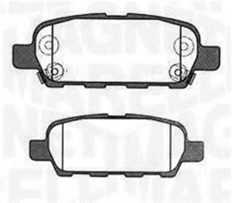 Комплект тормозных колодок, дисковый тормоз 363916060473 MAGNETI MARELLI