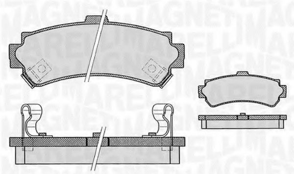 Комплект тормозных колодок, дисковый тормоз 363916060519 MAGNETI MARELLI