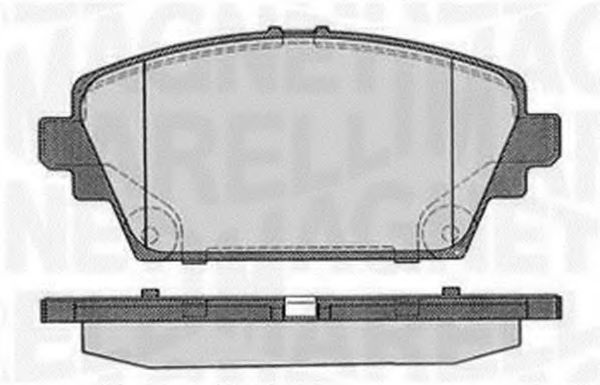 Комплект тормозных колодок, дисковый тормоз 363916060566 MAGNETI MARELLI