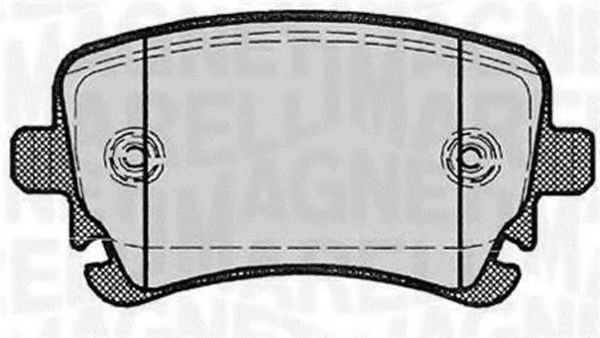 Комплект тормозных колодок, дисковый тормоз 363916060602 MAGNETI MARELLI