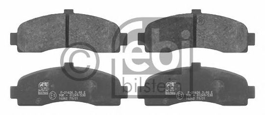 Комплект тормозных колодок, дисковый тормоз 16262 FEBI BILSTEIN