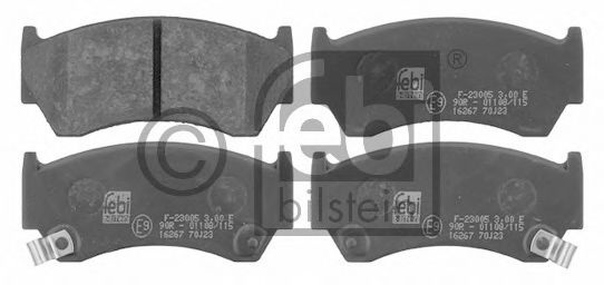 Комплект тормозных колодок, дисковый тормоз 16267 FEBI BILSTEIN