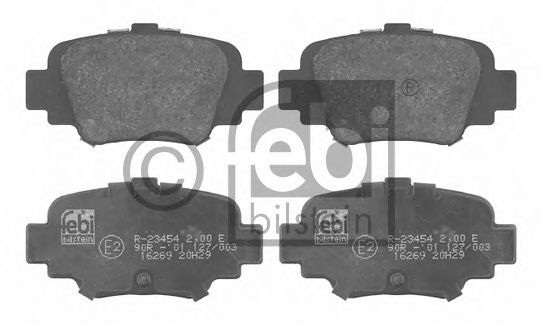 Комплект тормозных колодок, дисковый тормоз 16269 FEBI BILSTEIN