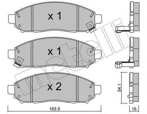 Комплект тормозных колодок, дисковый тормоз 22-0743-0 METELLI