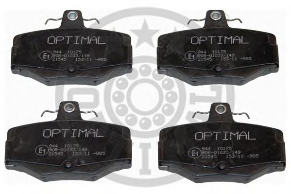 Комплект тормозных колодок, дисковый тормоз 10175 OPTIMAL