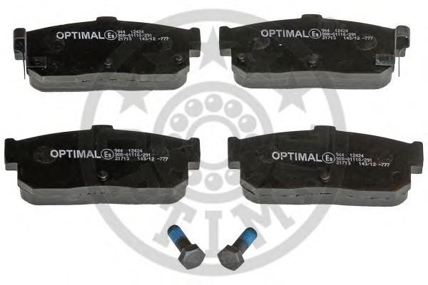 Комплект тормозных колодок, дисковый тормоз 12424 OPTIMAL