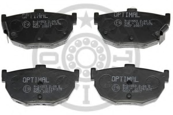 Комплект тормозных колодок, дисковый тормоз 9627 OPTIMAL